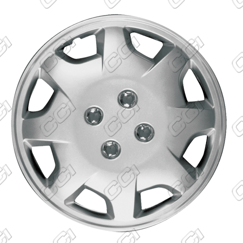 Pack of 4 CCI IWCB8094-14S 14 Inch Clip On Silver Finish Hubcaps 